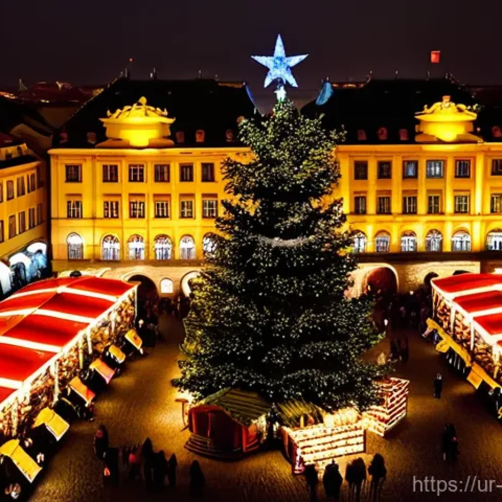 체코의 성탄 마켓 - **Prompt 1: Prague Old Town Square Christmas Magic**
"A stunning aerial view of Prague's Old Tow...