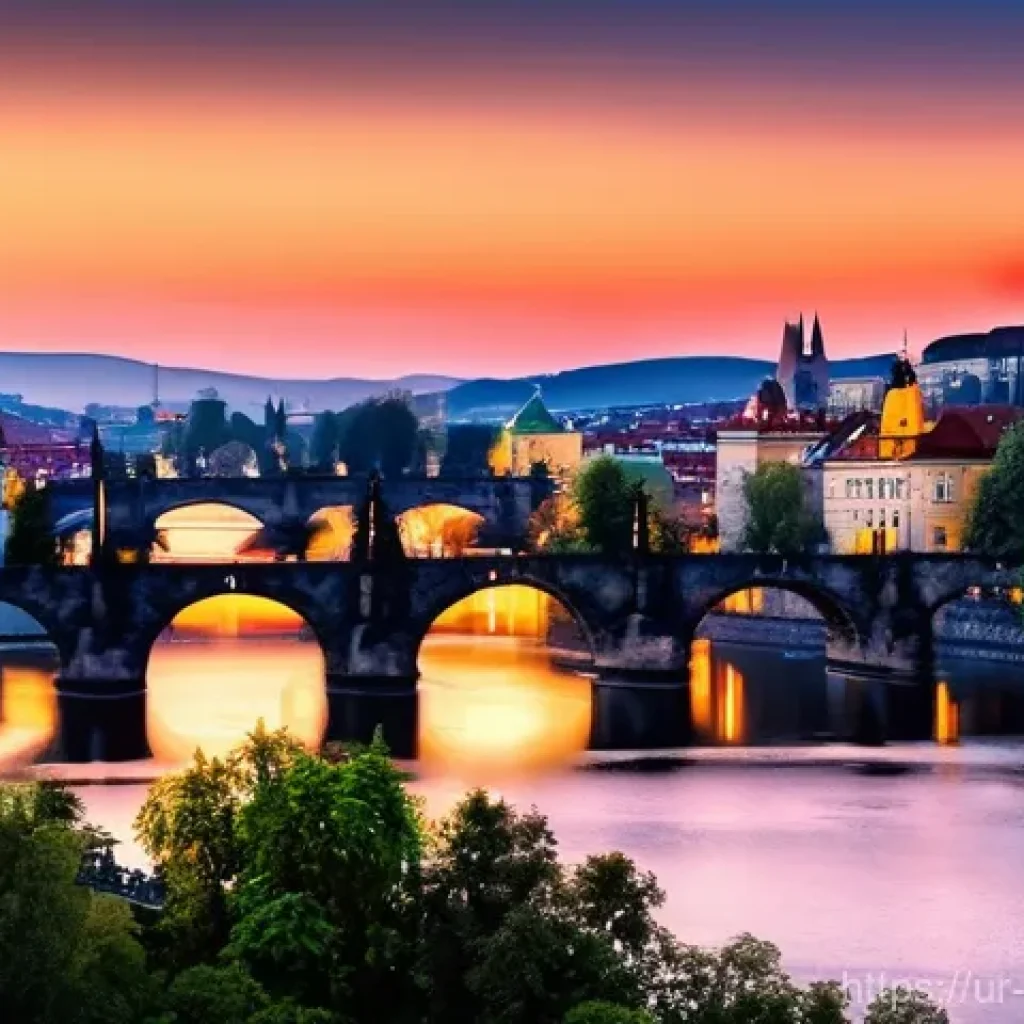 체코의 유네스코 문화유산 - **Historic Prague Panorama at Dusk:** A breathtaking panoramic view of the Historic Centre of Prague...