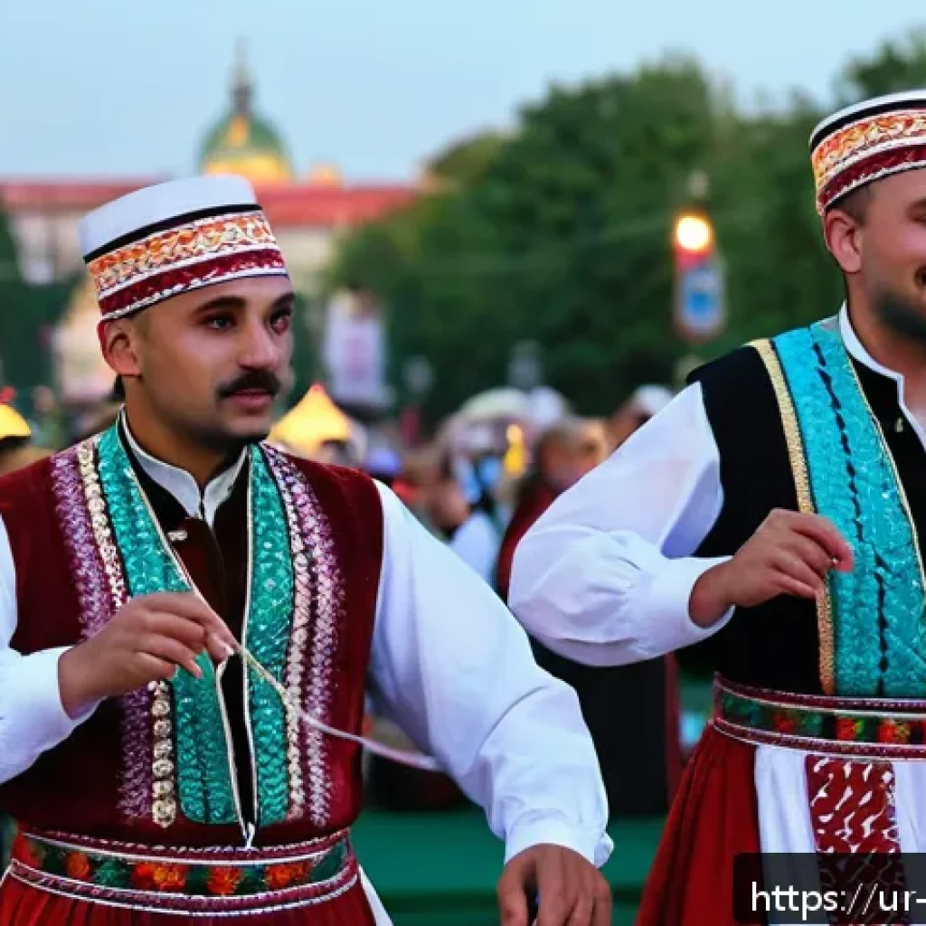 체코와 헝가리의 정치 관계 - A vibrant cultural festival scene in Prague showcasing Hungarian and Czech artists performing tradit...